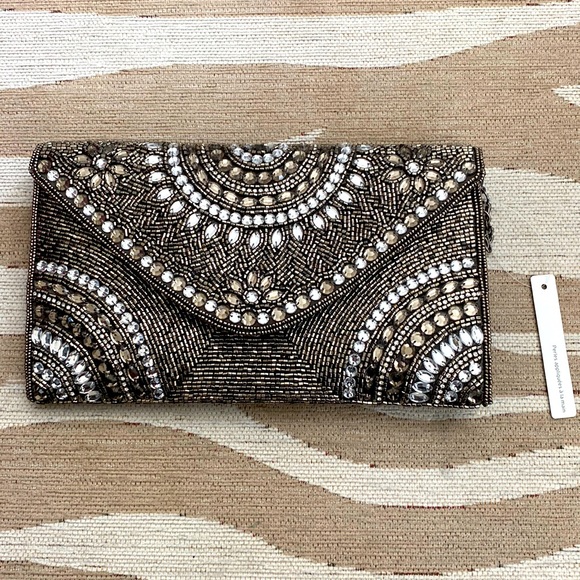 Hand beaded clutch purse. New condition - Picture 1 of 7